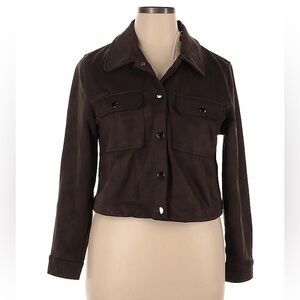 1 Sunset Lane Brown button up jacket sweater size small women’s long sleeves